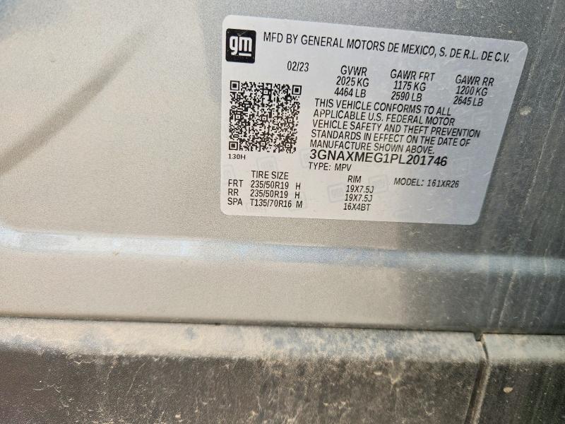 Aukcja sprzedaży 2023 Chevrolet Equinox, vin: 3GNAXMEG1PL201746, numer aukcji: 52653396