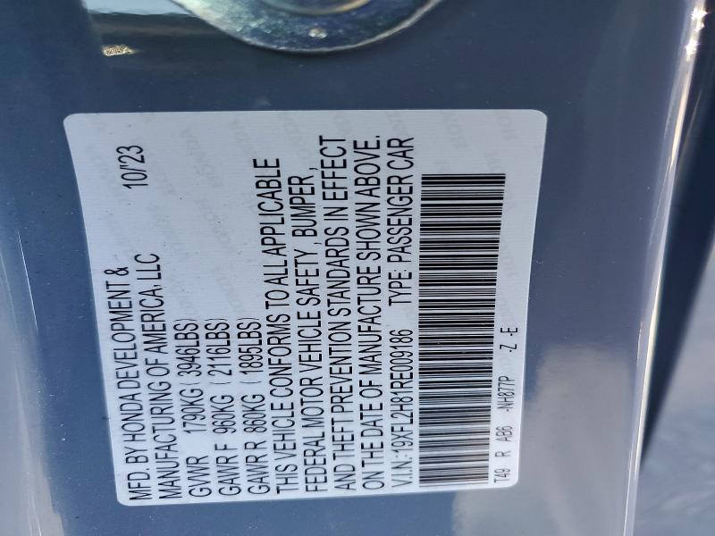 Продаж на аукціоні авто 2024 Honda Civic, vin: 19XFL2H81RE009186, номер лоту: 52300016
