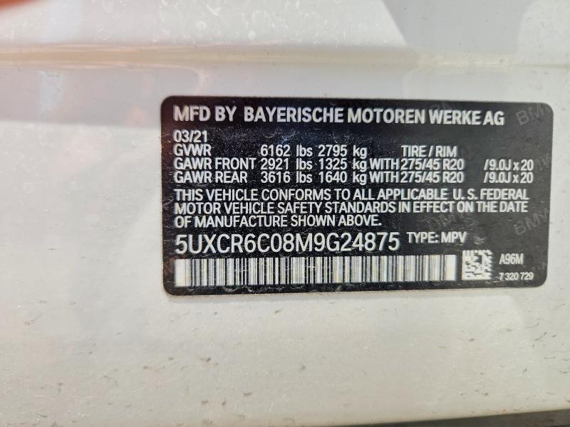 Aukcja sprzedaży 2021 Bmw X5, vin: 5UXCR6C08M9G24875, numer aukcji: 52039476