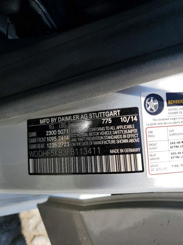 Продаж на аукціоні авто 2015 Mercedes-benz E, vin: WDDHF5KB3FB113411, номер лоту: 54315126