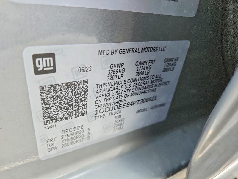 Продаж на аукціоні авто 2023 Chevrolet Silverado, vin: 1GCUDEE84PZ308621, номер лоту: 53742406