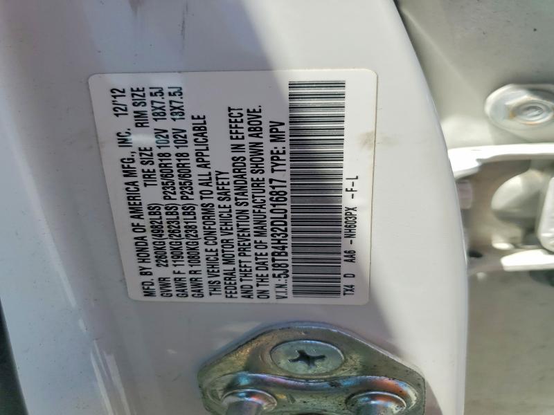 54238186 :رقم المزاد ، 5J8TB4H32DL016817 vin ، 2013 Acura Rdx مزاد بيع
