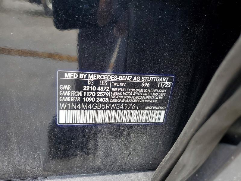 Продаж на аукціоні авто 2024 Mercedes-benz Glb, vin: W1N4M4GB5RW349761, номер лоту: 53374296