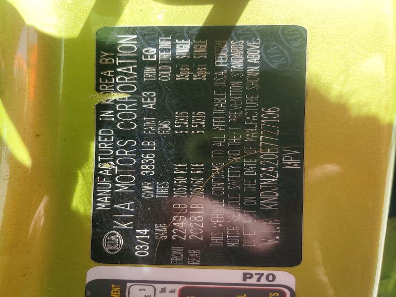 Aukcja sprzedaży 2014 Kia Soul, vin: KNDJN2A20E7727106, numer aukcji: 52743786