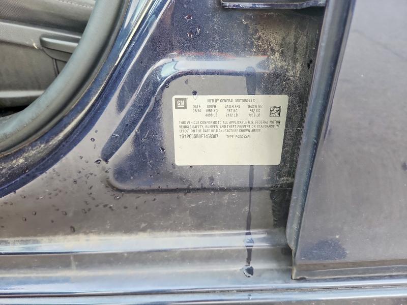 53879836 :رقم المزاد ، 1G1PC5SB0E7458307 vin ، 2014 Chevrolet Cruze مزاد بيع