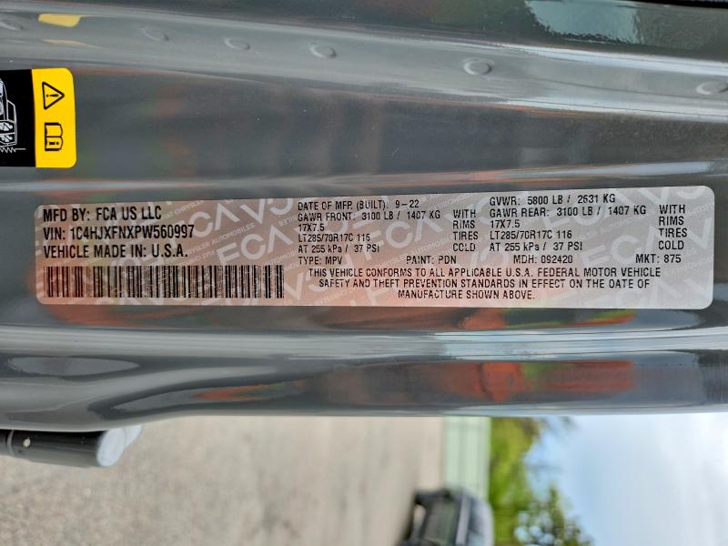 54761356 :رقم المزاد ، 1C4HJXFNXPW560997 vin ، 2023 Jeep Wrangler مزاد بيع