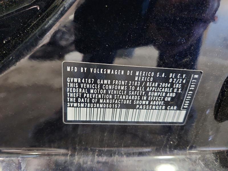 2024 Volkswagen Jetta მანქანა იყიდება აუქციონზე, vin: 3VW5M7BU3RM050157, აუქციონის ნომერი: 53737566