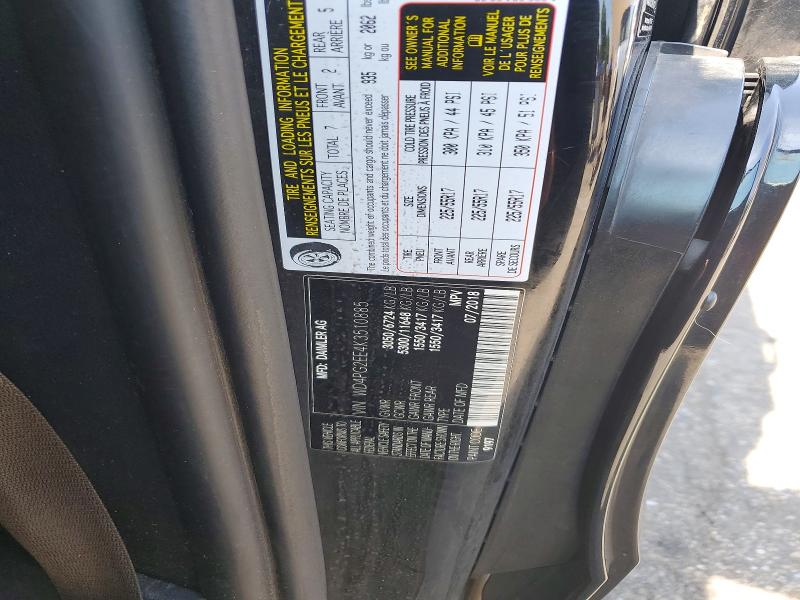 54269346 :رقم المزاد ، WD4PG2EE4K3510885 vin ، 2019 Mercedes-benz Metris مزاد بيع
