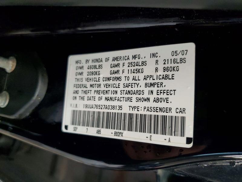 Продажа на аукционе авто 2007 Acura Tl, vin: 19UUA76527A038135, номер лота: 54421056