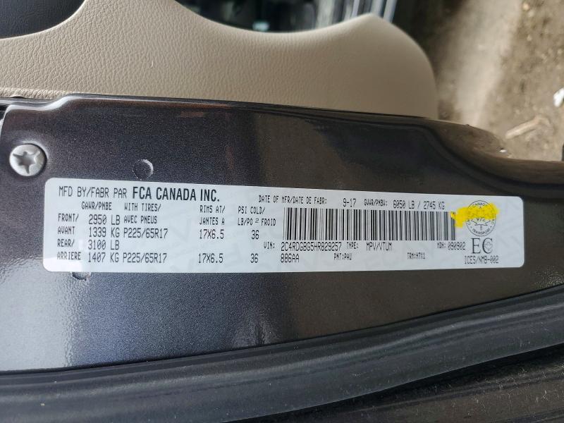 Продажа на аукционе авто 2017 Dodge Grand Caravan, vin: 2C4RDGBG5HR829257, номер лота: 52333266
