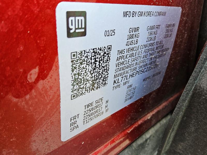 Продаж на аукціоні авто 2025 Chevrolet Trax, vin: KL77LHEP0SC215726, номер лоту: 52358686