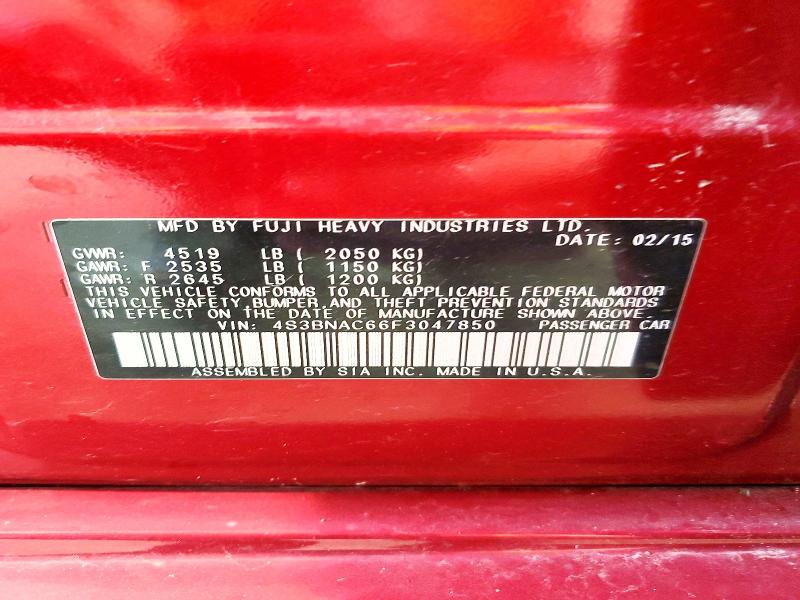 Aukcja sprzedaży 2015 Subaru Legacy, vin: 4S3BNAC66F3047850, numer aukcji: 52963476