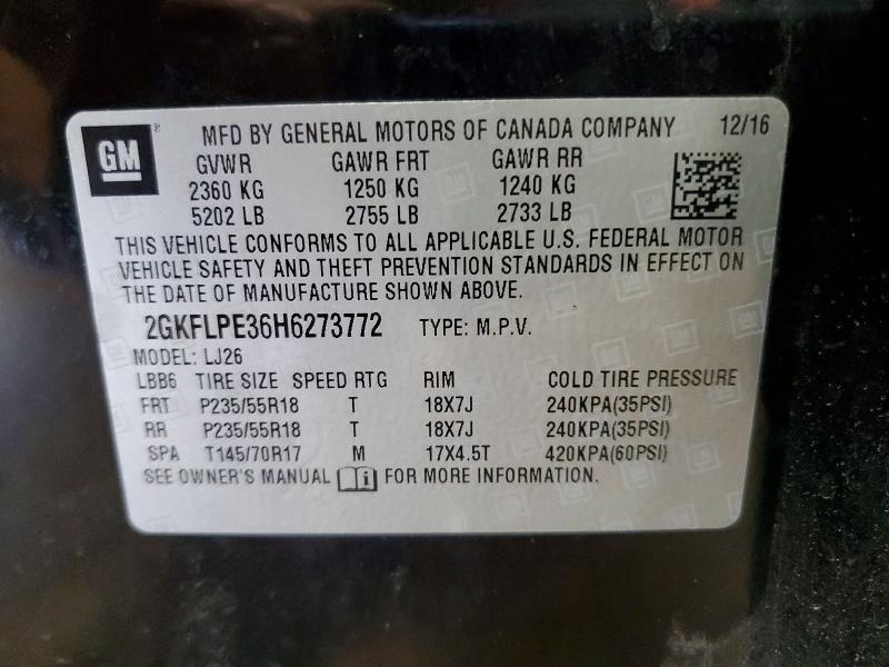 Aukcja sprzedaży 2017 Gmc Terrain, vin: 2GKFLPE36H6273772, numer aukcji: 52457436