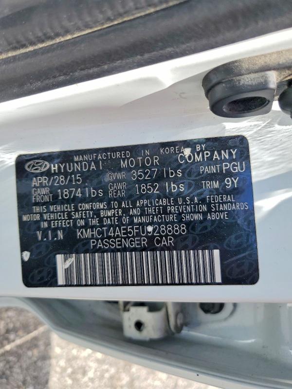 Продаж на аукціоні авто 2015 Hyundai Accent, vin: KMHCT4AE5FU928888, номер лоту: 55096296