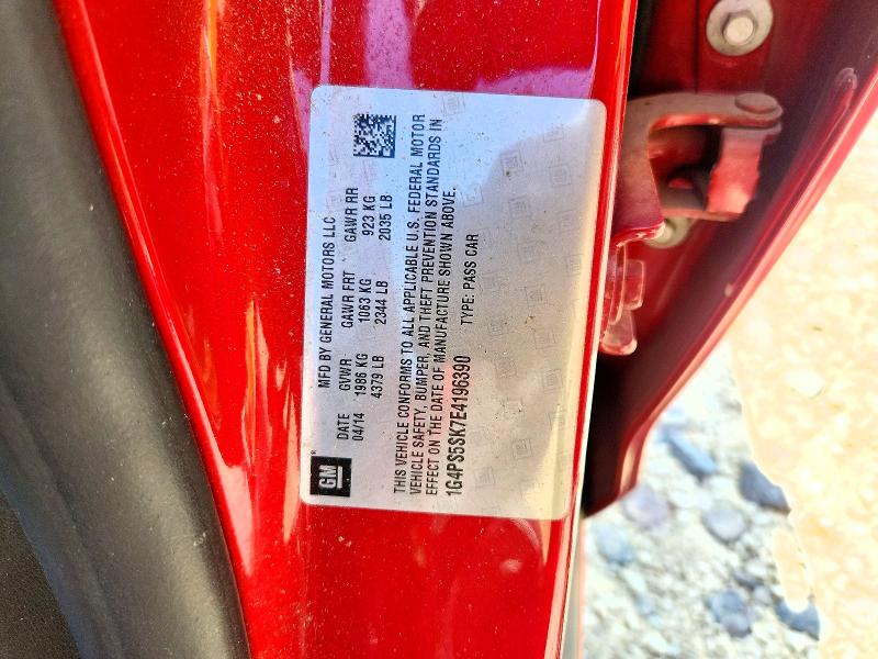 53630836 :رقم المزاد ، 1G4PS5SK7E4196390 vin ، 2014 Buick Verano مزاد بيع
