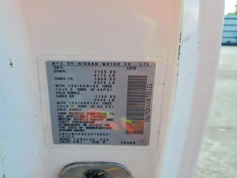 2017 Nissan Nv200 მანქანა იყიდება აუქციონზე, vin: 3N6CM0KN2HK700551, აუქციონის ნომერი: 55164786