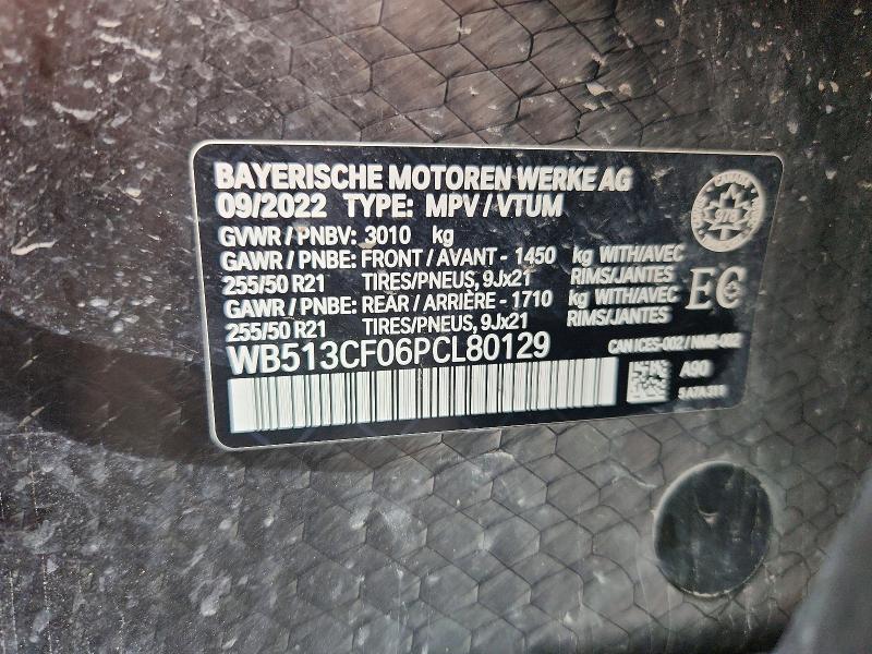 Продажа на аукционе авто 2023 Bmw Ix, vin: WB513CF06PCL80129, номер лота: 52028316