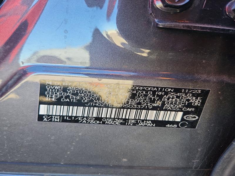 Продажа на аукционе авто 2024 Lexus Is 350, vin: JTHGZ1E2XR5033719, номер лота: 53072426