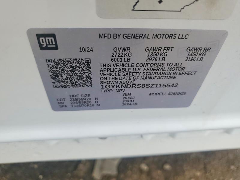 53512606 :رقم المزاد ، 1GYKNDRS8SZ115542 vin ، 2025 Cadillac Xt5 مزاد بيع