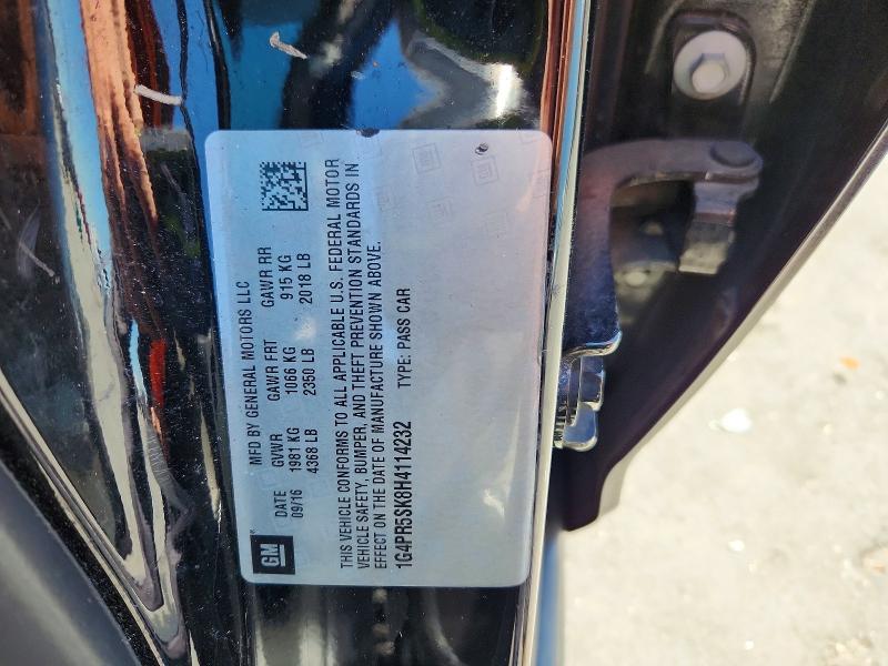 53597606 :رقم المزاد ، 1G4PR5SK8H4114232 vin ، 2017 Buick Verano مزاد بيع