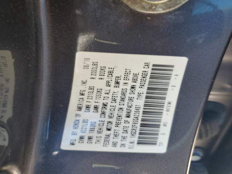 Aukcja sprzedaży 2016 Honda Accord, vin: 1HGCR2F85GA236497, numer aukcji: 53039056