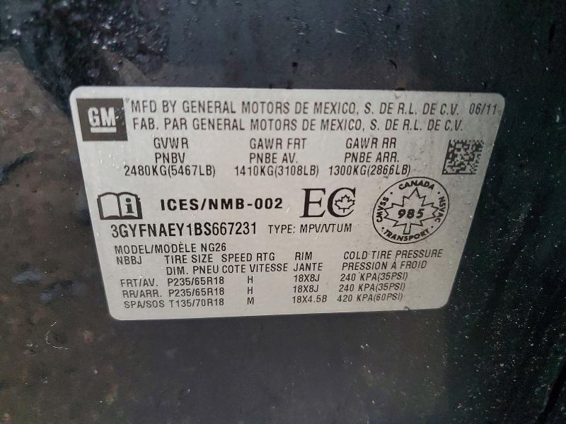 Продажа на аукционе авто 2011 Cadillac Srx  Awd, vin: 3GYFNAEY1BS667231, номер лота: 53413226