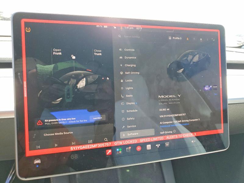 51909806 :رقم المزاد ، 5YJYGAEE2MF305757 vin ، 2021 Tesla Model Y مزاد بيع