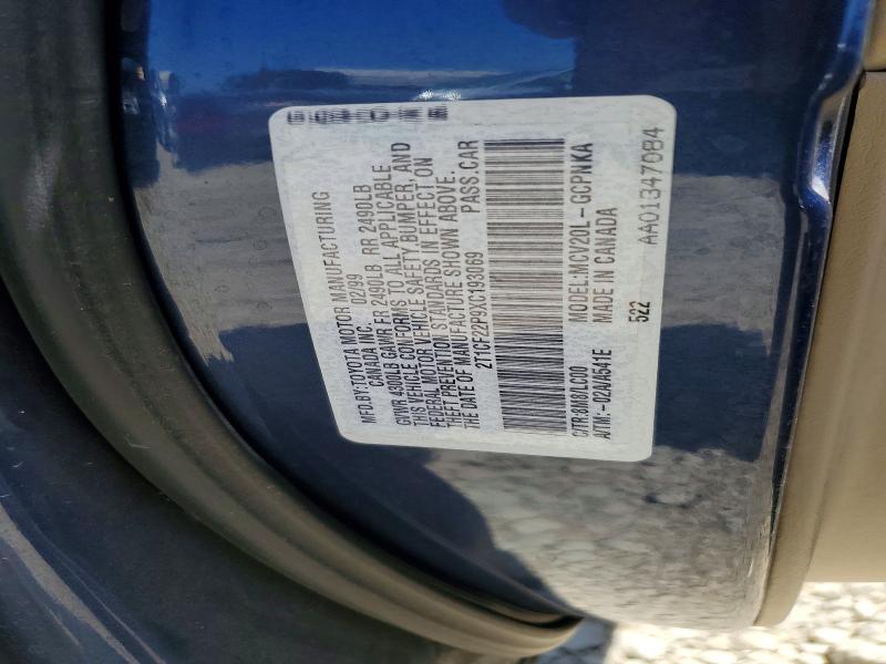 54059606 :رقم المزاد ، 2T1CF22P9XC193069 vin ، 1999 Toyota Camry Solara مزاد بيع