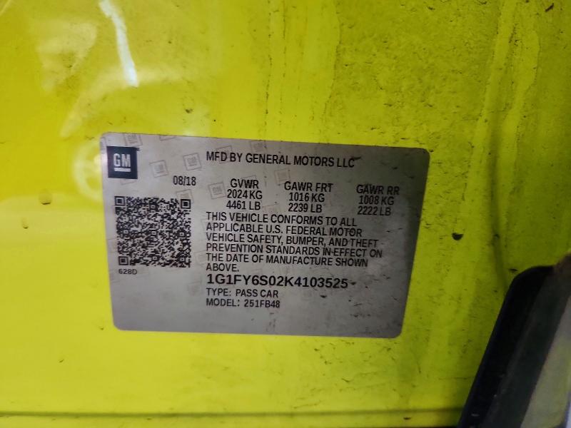 Aukcja sprzedaży 2019 Chevrolet Bolt Ev, vin: 1G1FY6S02K4103525, numer aukcji: 53414546