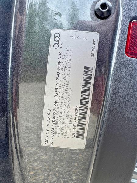54321556 :رقم المزاد ، WAUP4AF5XJA032538 vin ، 2018 Audi S5 مزاد بيع