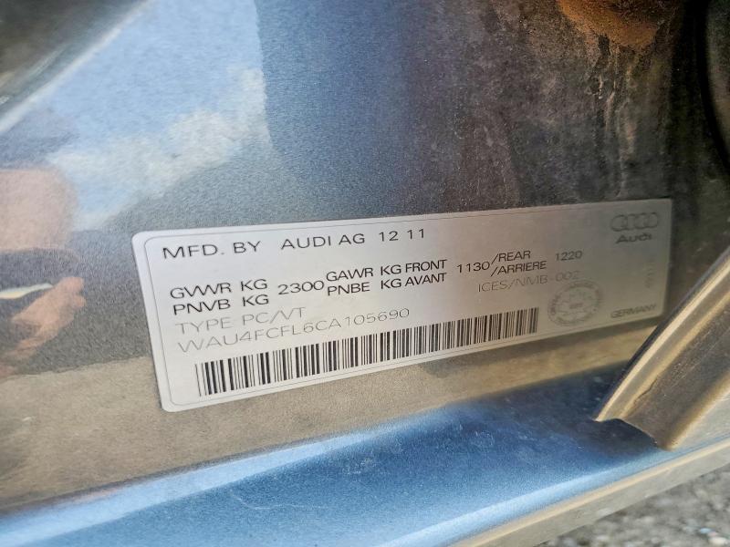 54108576 :رقم المزاد ، WAU4FCFL6CA105690 vin ، 2012 Audi A4 مزاد بيع