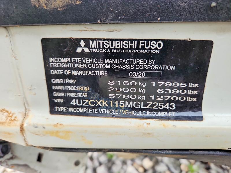 2021 Mitsubishi Fuso Truck Of Ameri Fe მანქანა იყიდება აუქციონზე, vin: 4UZCXK115MGLZ2543, აუქციონის ნომერი: 54321746