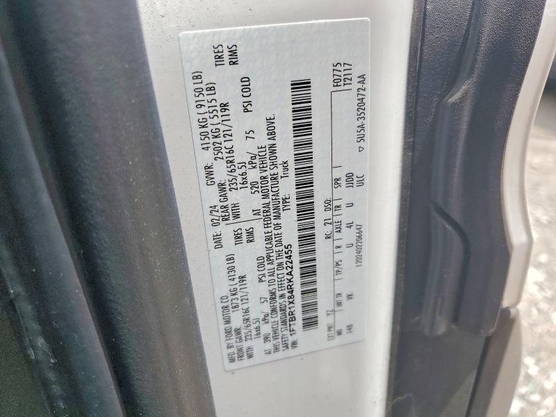Продаж на аукціоні авто 2024 Ford Transit, vin: 1FTBR1X84RKA22455, номер лоту: 54858266