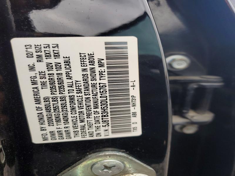 52158456 :رقم المزاد ، 5J8TB3H53DL015767 vin ، 2013 Acura Rdx مزاد بيع