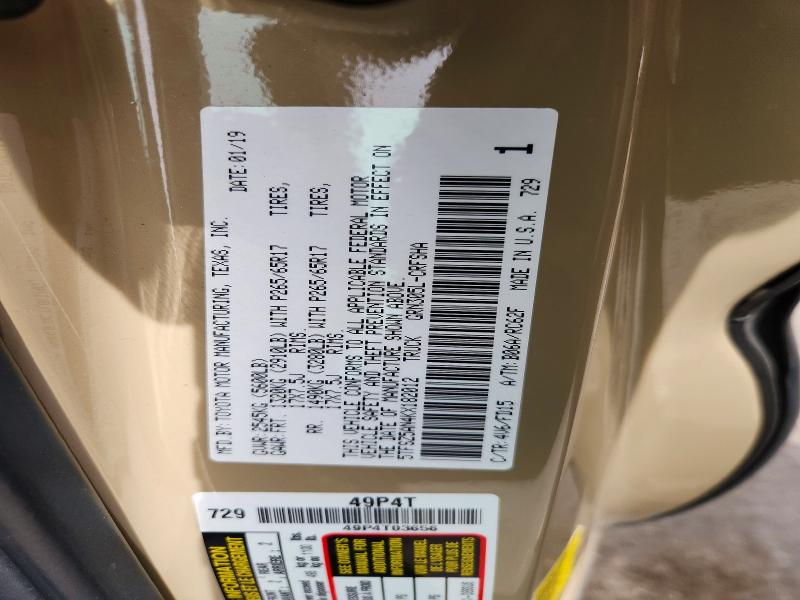 Aukcja sprzedaży 2019 Toyota Tacoma, vin: 5TFSZ5AN4KX182012, numer aukcji: 55026856