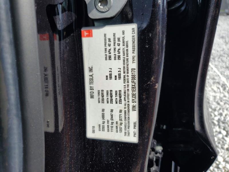 2018 Tesla Model 3 მანქანა იყიდება აუქციონზე, vin: 5YJ3E1EBXJF088170, აუქციონის ნომერი: 53975346