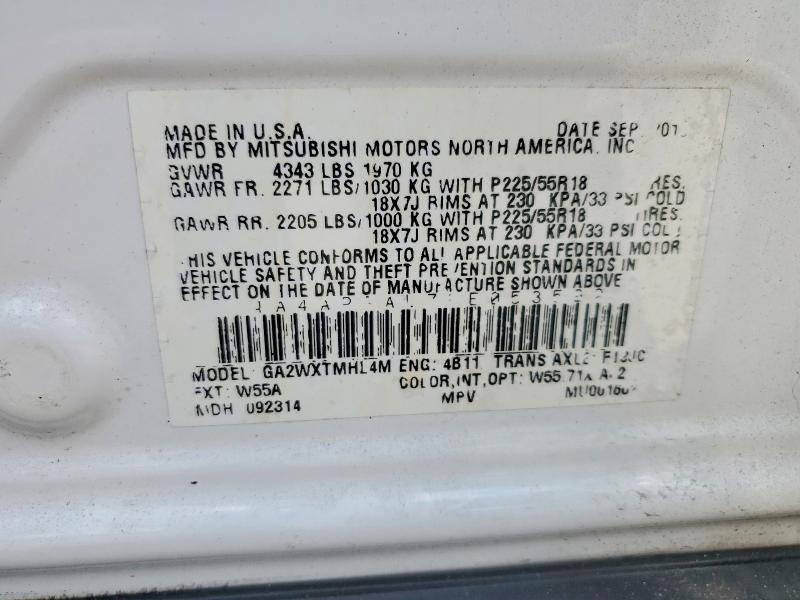 2015 Mitsubishi Outlander Sport მანქანა იყიდება აუქციონზე, vin: 4A4AP3AU7FE053592, აუქციონის ნომერი: 53801736