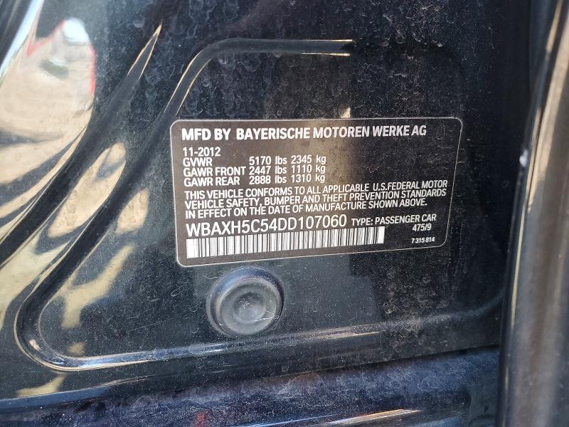 2013 Bmw 528 მანქანა იყიდება აუქციონზე, vin: WBAXH5C54DD107060, აუქციონის ნომერი: 53020846