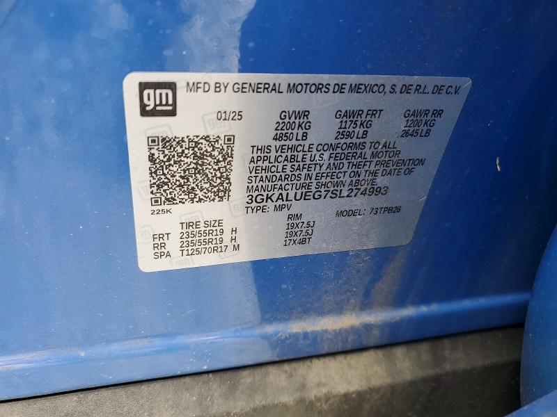 Aukcja sprzedaży 2025 Gmc Terrain, vin: 3GKALUEG7SL274993, numer aukcji: 54219456