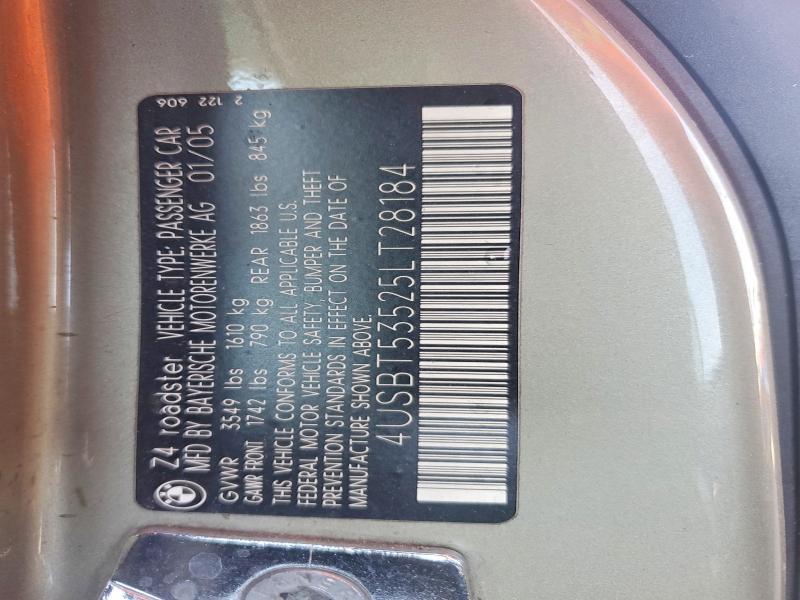 Aukcja sprzedaży 2005 Bmw Z4, vin: 4USBT53525LT28184, numer aukcji: 53740136