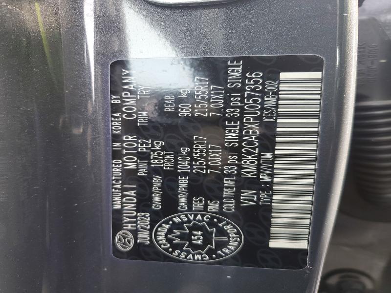 Продажа на аукционе авто 2023 Hyundai Kona, vin: KM8K2CABXPU057356, номер лота: 52551006