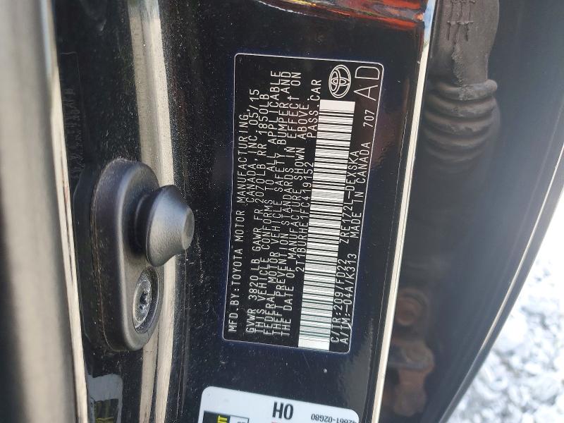 Продажа на аукционе авто 2015 Toyota Corolla, vin: 2T1BURHE1FC419152, номер лота: 52390836