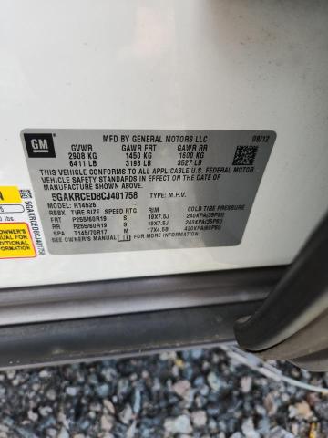 Продаж на аукціоні авто 2012 Buick Enclave, vin: 5GAKRCED8CJ401758, номер лоту: 54597336