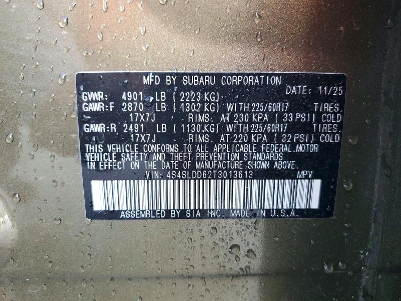 Aukcja sprzedaży 2026 Subaru Forester, vin: 4S4SLDD62T3013613, numer aukcji: 53451736