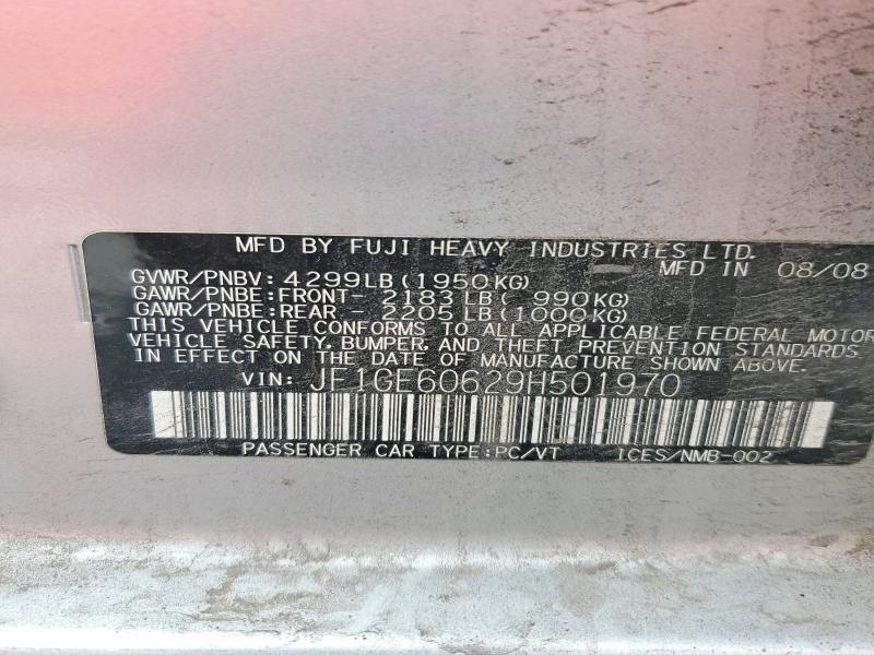 53241376 :رقم المزاد ، JF1GE60629H501970 vin ، 2009 Subaru Impreza مزاد بيع