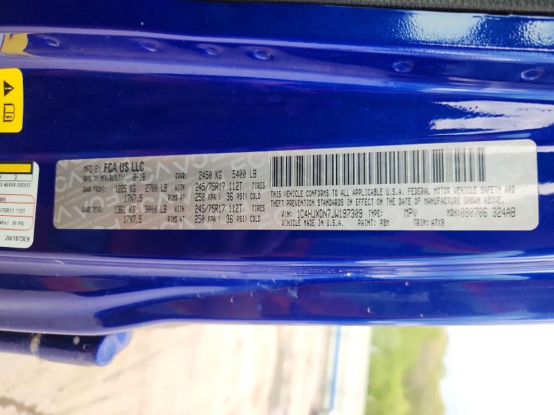 Aukcja sprzedaży 2018 Jeep Wrangler Unlimited, vin: 1C4HJXDN7JW197309, numer aukcji: 53360436