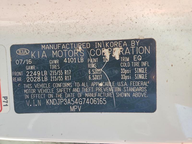 2016 Kia Soul მანქანა იყიდება აუქციონზე, vin: KNDJP3A54G7406165, აუქციონის ნომერი: 53068386