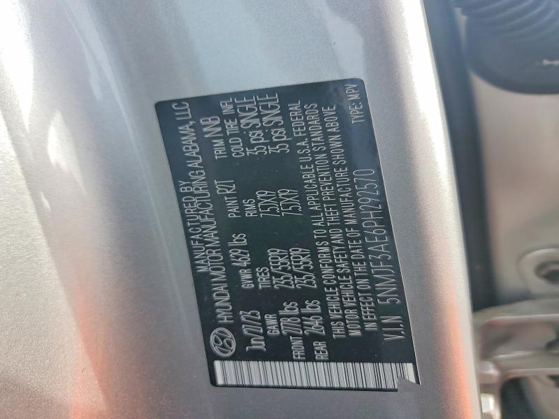 Aukcja sprzedaży 2023 Hyundai Tucson, vin: 5NMJF3AE6PH292570, numer aukcji: 53829816