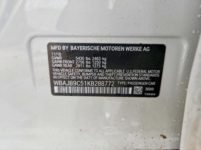 Продажа на аукционе авто 2019 Bmw M550xi, vin: WBAJB9C51KB288772, номер лота: 54530056