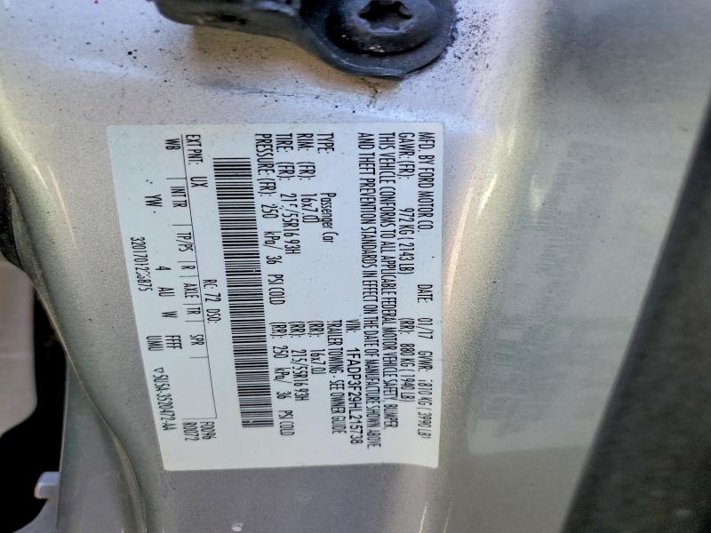 54462516 :رقم المزاد ، 1FADP3F29HL215738 vin ، 2017 Ford Focus مزاد بيع